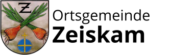 Ortsgemeinde Zeiskam Wappen der Ortsgemeinde Zeiskam mit zwei gekreuzten Zwiebeln, schwarzem Buchstaben Z und blau-goldenem Reichsapfel