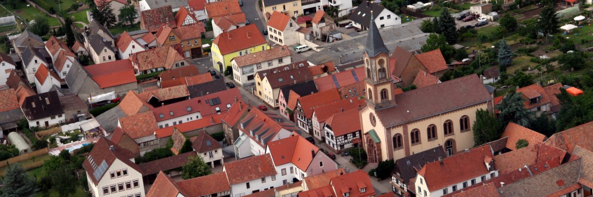 Luftbild von Zeiskam