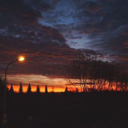 Abendrot über Ottersheim