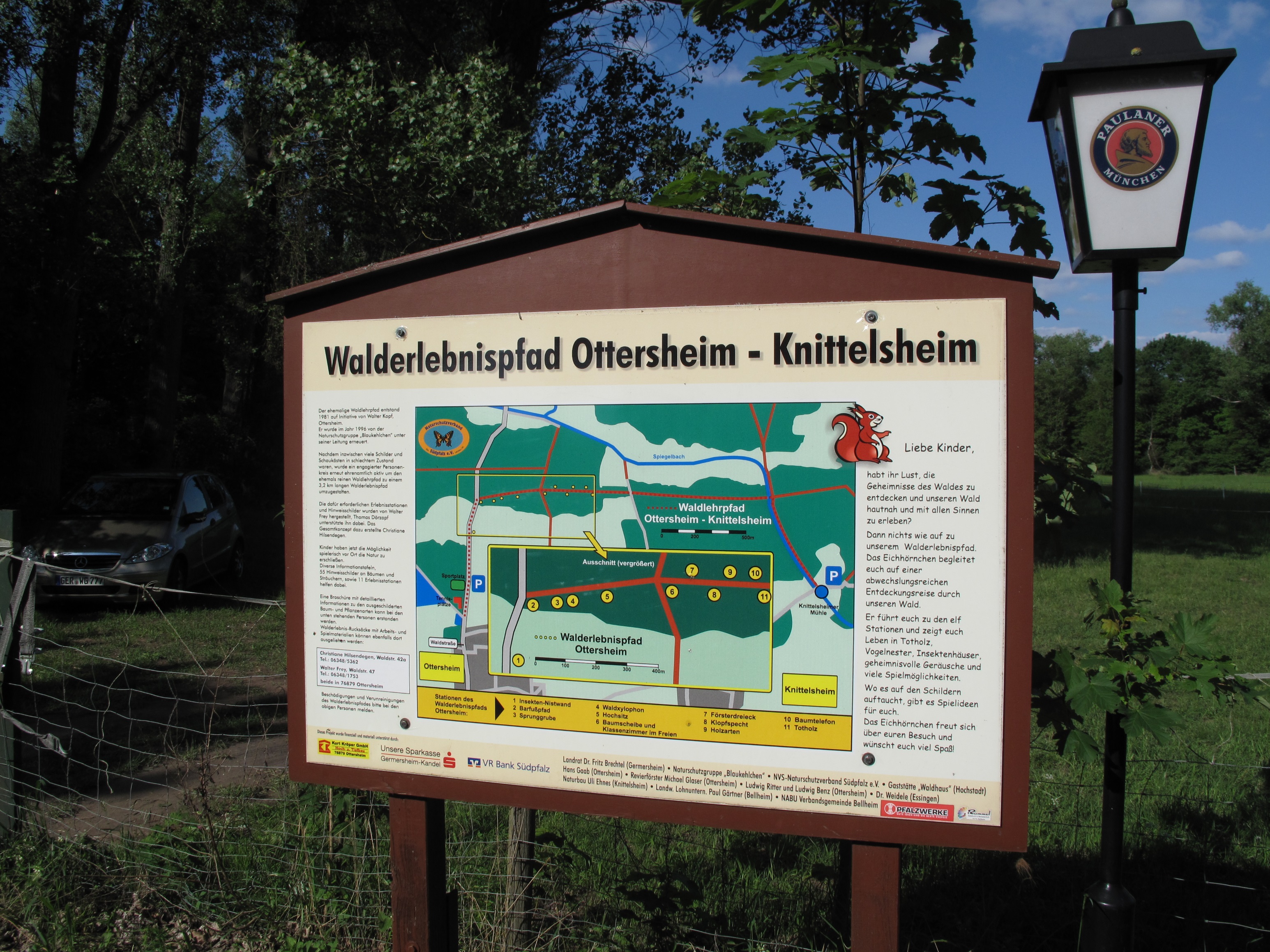 Walderlebnispfad im Bellheimer Wald zwischen Ottersheim und Knittelsheim